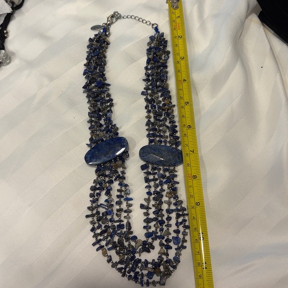 Chico’s Elegant Blue Lapiz Necklace - Picture 2 of 3